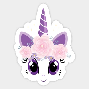 Purple Unicorn Sticker